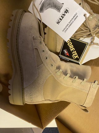 Bates 03-D-0321 US Army Desert Tan Wildleder Segeltuch Schnürung Kampfstiefel 49