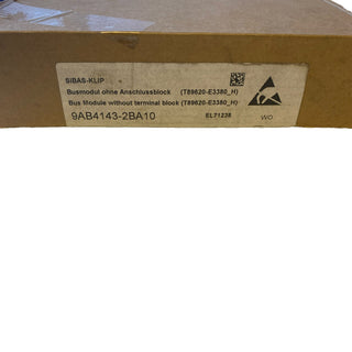 SIEMENS 9AB4143-2BA10 SIBAS KLIP BUS MODULE New2