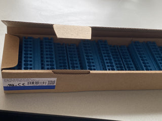 50x OMRON XW5T-P4.0-1.1-2BL Reihenklemme Doppelstock Push-In 4mm² Blau NEU0