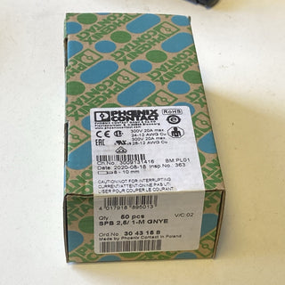 50x Phoenix Contact 3043158 SPB 2,5/ 1-M GNYE Klemmenstecker Grün-Gelb NEU & OVP