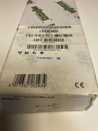 50x WAGO 280-943/281-413 Doppelstock-LED-Klemme 2,5mm² grau – NEU1