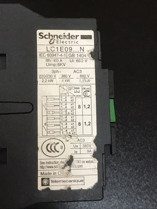 Schneider LC1E09 Kontaktor LC1E0910CC5N 36V AC Schütz 9A geb2