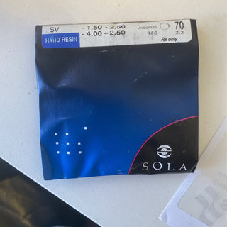 49x Sola Einstärkengläser Hard Resin Rohgläser Brillengläser -1.50 -2.50 Neu1