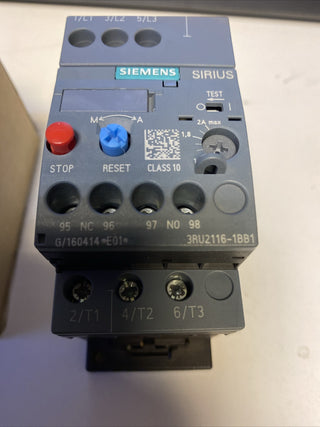 Siemens Überlastrelais 3RU2116-1BB1 Baugr. S00 Class 10 3RU2116-1BB11