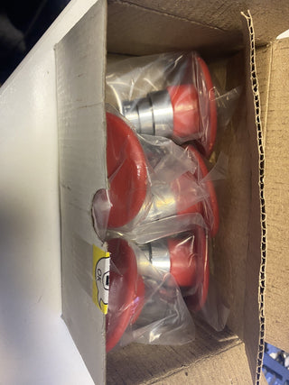 5X RB2-BS64-KARTON 22mm ROT 60mm PILZKAPPE DREH ZUM LÖSEN DRUCKKNOPF4