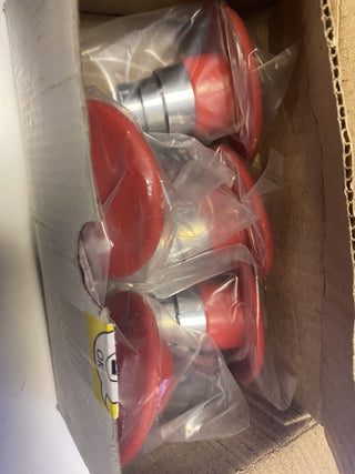 5X RB2-BS64-KARTON 22mm ROT 60mm PILZKAPPE DREH ZUM LÖSEN DRUCKKNOPF2