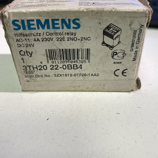 Siemens 3TH2022-0BB4 Hilfsschütz | 24V DC | 2NO + 2NC | NEU & OVP1