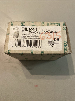 Eaton Moeller DILR40 Hilfsschütz 110V/120V AC 4NO | NEU & OVP