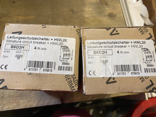 ABL Sursum B6D2H LS-Schalter B6 2-polig 400V + HWL20 Hilfsschalter – neu2