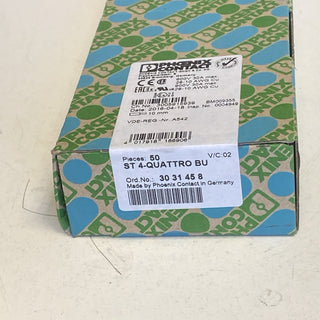 50x Phoenix Contact ST 4-QUATTRO BU (3031458) Mehrleiterklemme Blau – NEU & OVP