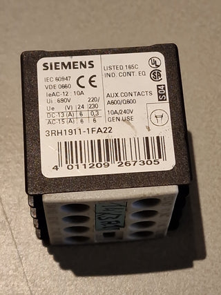 2xSiemens Hilfsschalterblock 3RH1911-1FA22 -2400437#24