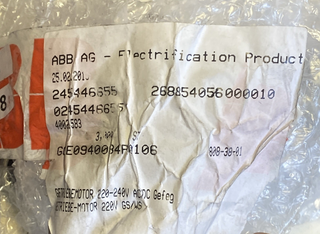 ABB Getriebemotor GCE0940084P0106 Federspannmotor 220-240V AC/DC NEU