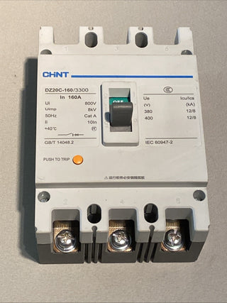 CHNT Plastic Circuit Breaker DZ20C-160/3300 160A 380V0