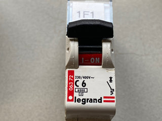 7X Legrand DX MCB Mini Leistungsschalter1P Pole, 6A Kurve C, 230V AC, 6 kA2