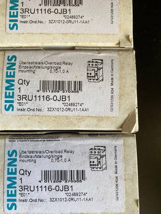 Siemens Indus. Sektor-Überlastrelais 3RU1116-0JB1 3RU1; Größe S00 Überlastrelais0