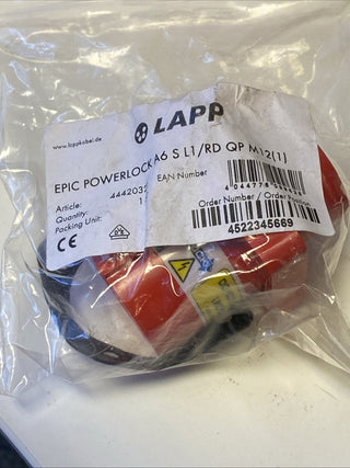 EPIC POWERLOCK A6 S L1/RD QP M12 44420321 Lapp Zubehör LAPP Inhalt: 1 St.6
