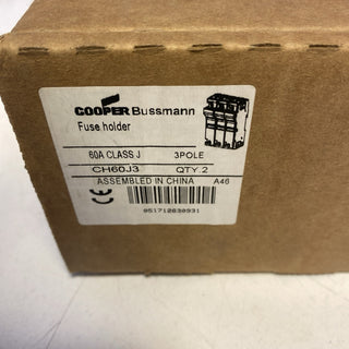 2x Eaton Bussmann CH60J3 Modularer Sicherungshalter – Class J 60A 600V (NEU)