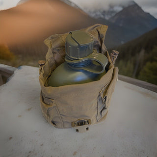 USMC MOLLE 1-LITER-KANTINENBEUTEL, mit Wasser Flasche  (COYOTE BROWN)6