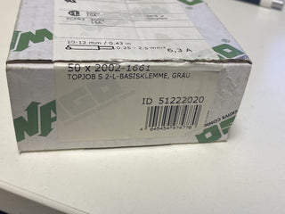 WAGO 2002-1661 Basisklemme 5,2mm Zugfeder L grau 50 Stück neu0