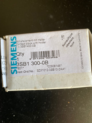 Siemens Schaltelement mit Halter 3SB1 300-0B Contact Block Holder Neu0