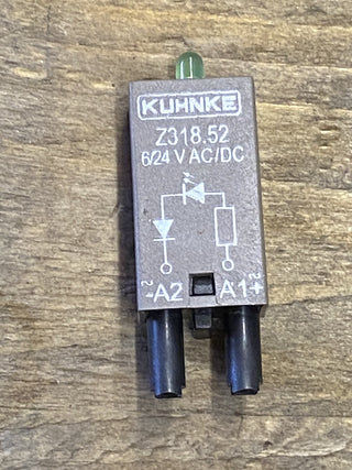 4× Kuhnke Z318.51 Diode – 6–24 V DC – Industrie‑Modul / Ersatzteil3