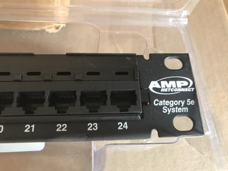 TYCO 24 PORT CAT. 5E SCHWARZ PATCH PANEL 406330-1. Brandneu0
