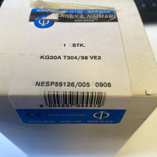 EB-Lasttrennschalter für DIN 4P 20A Front: 0-1 grau 44×45mm Sperrvorrichtung gra0