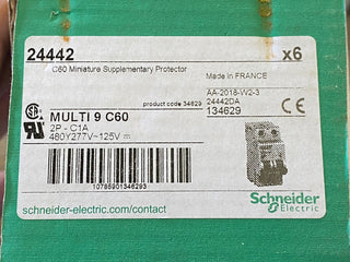 Schneider Electric 24442 | Leitungsschutzschalter (MCB) | Multi 9 C60 | 2P, 1A,4