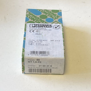 50x Phoenix Contact MT 1,5-PE Schutzleiter-Reihenklemme 3100318 OVP Set