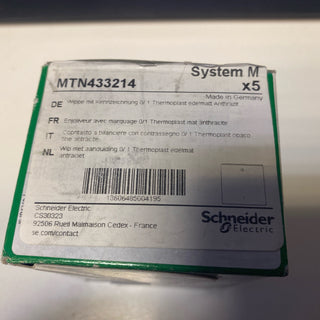 5x Wippe, 1-fach  "0/1" anthrazit System M Schneider Merten MTN4332141