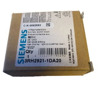 Siemens Hilfsschalterblock 3RH2921-1DA20 2S Baugr. S0 3RH2921-1DA201