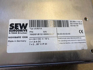 SEW Eurodrive MOVISAFE 100A UCS31A – Sicherheitsmodul – 18201512 – Top Zustand3