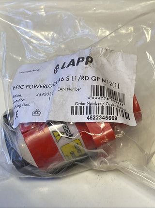 EPIC POWERLOCK A6 S L1/RD QP M12 44420321 Lapp Zubehör LAPP Inhalt: 1 St.1