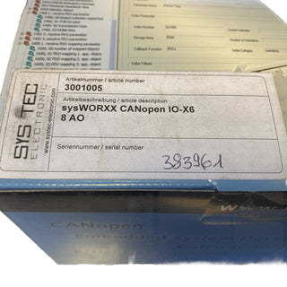 sysWORXX CANopen I/O-X63
