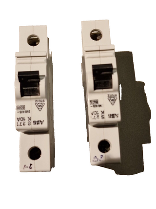 2x ABB S271 K10A Leistungsschutzschalter Circuit Breaker 277/480V0