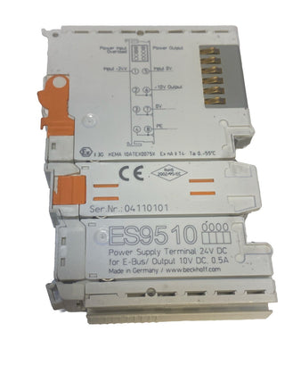 BECKHOFF EL9510 Netzteilklemme 10V DC 0,5A I/O EtherCAT SPS Modul GEBRAUCHT0