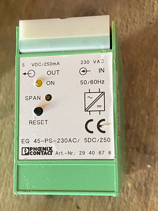 Phoenix Contact Netzteil 2940676 z.B. 45-PS-230AC/5DC/2503