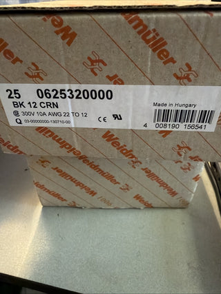 25x Weidmüller BK 12 CRN Klemmenleiste (12-polig) – NEU & OVP0