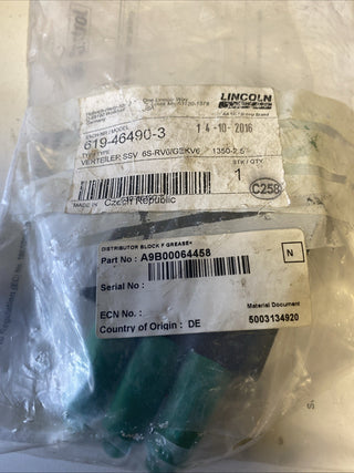 Lincoln SKF SSV 6S-RV6/GAK6 Progressivverteiler – NEU0