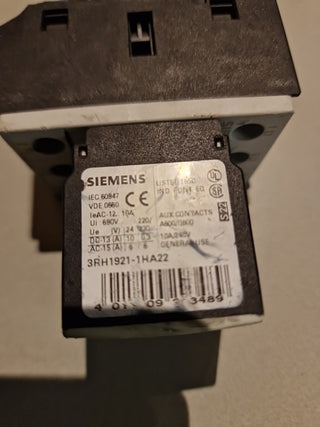 Siemens Sirius 3RT1025-1B..4 Schütz + 3RH1921-1HA22 Hilfsschalterblock Top Gebr.5