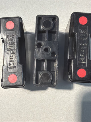 3x GEC Red Spot RS20 Sicherungshalter 20A 660V BS88 / NIT geb2