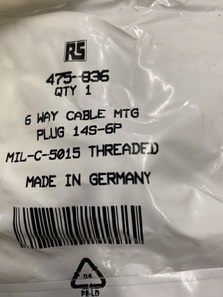 6x Amphenol 475-836-14S-6P MIL-C-5015 Rundsteckverbinder 6-polig – NEU1