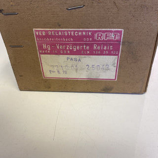 RFT Hg Verzögertes Relais Pasa 311001 2504 DDR Original NEU OVP unbenutzt2