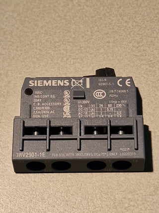 Siemens 3RV2901-1E Hilfsschalter seitlich 1S+1Ö Schraubanschluss Sirius NEU0
