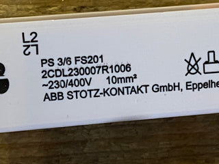 5X ABB PS 3/6 FS201 Phasenschiene 3-Ph. für FS201 12 TE1