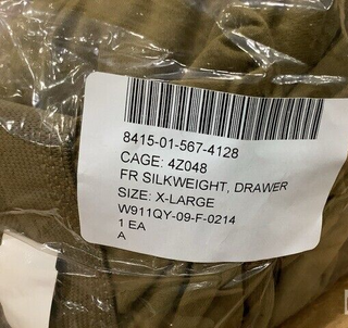 US Military Surplus GI USMC FROG Thermal Underpants XL coyote UVP 39,952