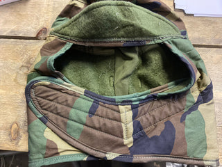 US Military Original Woodland Camo Helm Liner Kälteschutz Gr. 7 NSN 8415-01-099-4
