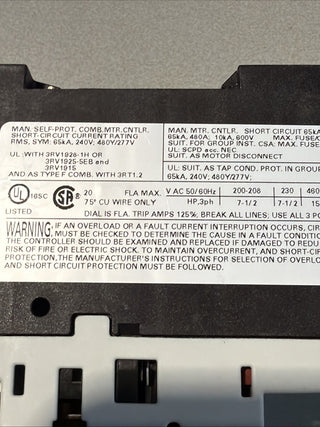 1x Siemens 3RV1021-4BA10 Motorschutzschalter Leistungsschalter S0 20A gebraucht6