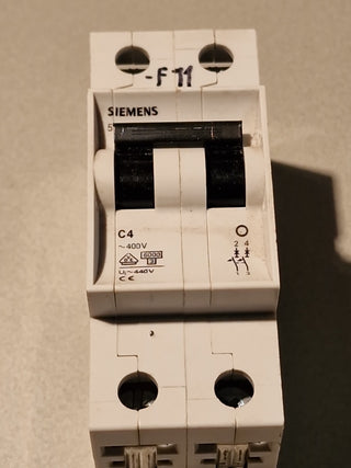 Leitungsschutzschalter Siemens 5SX2204-7 Sicherungsautomat 5SX22 C4 4A 2polig#111