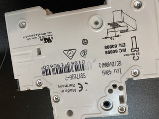 Siemens 5SY71 MCB C6 + 5ST3010 Hilfsschalter Block Kombi 15kA – Gebraucht2
